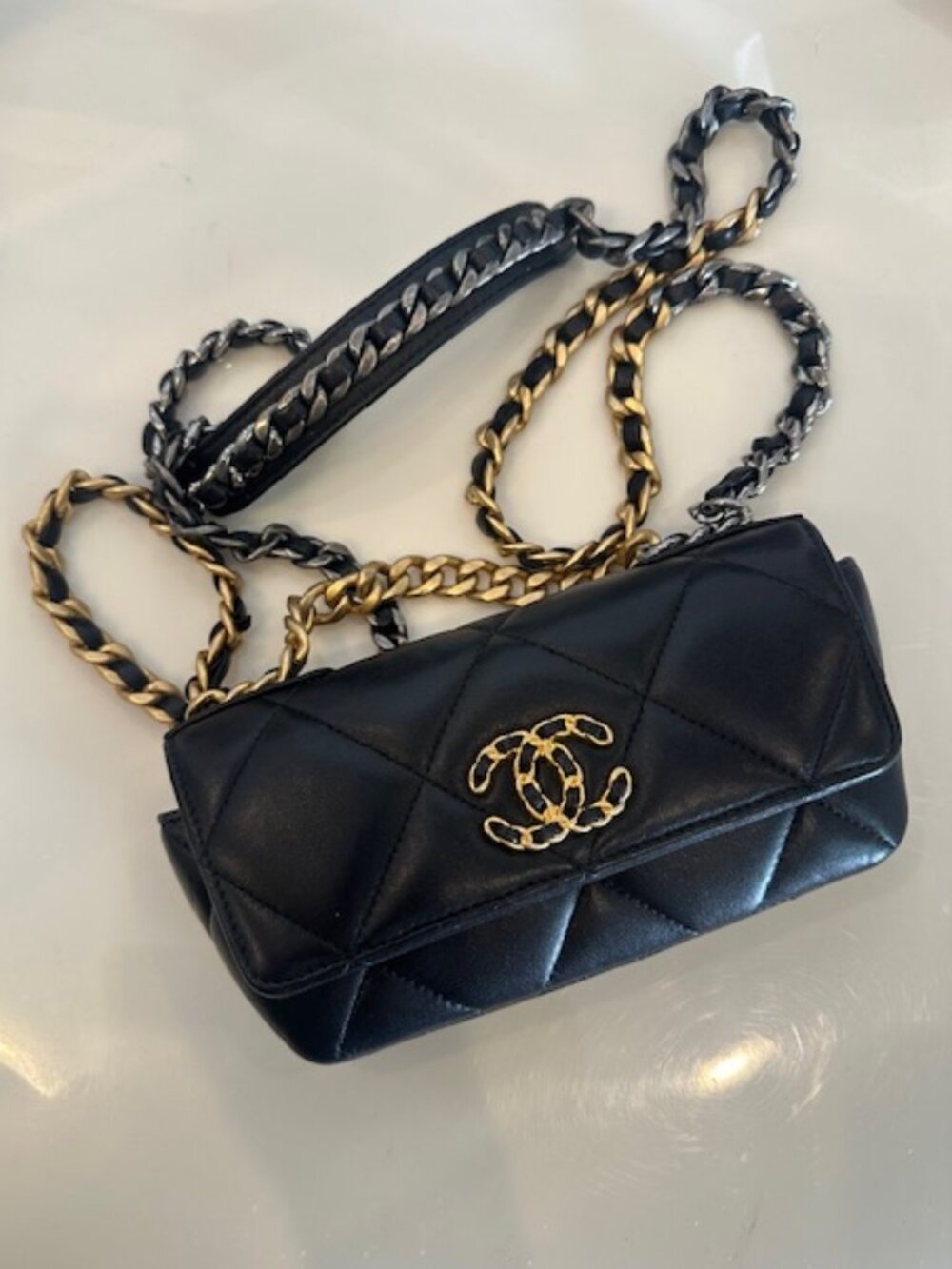 Authentic Chanel Glasses Case with Chain
